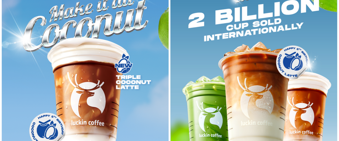 Luckin Coffee Lancar Triple Coconut Latte, Tawar Promosi Beli 1 Percuma 1
